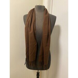 Coshmink Chocolate Fringed Scarf
